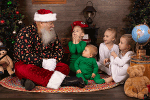 Santa Joe with the children